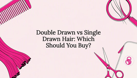 Decorative illustrated title card for hair comparison article