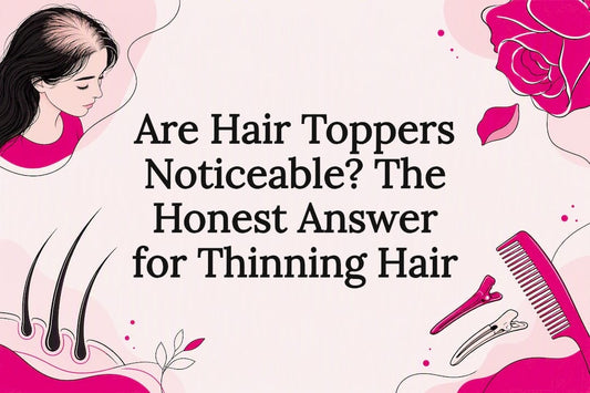 Decorative hair beauty blog title card illustration