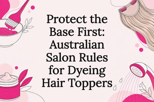 Illustrated hair topper dyeing tools