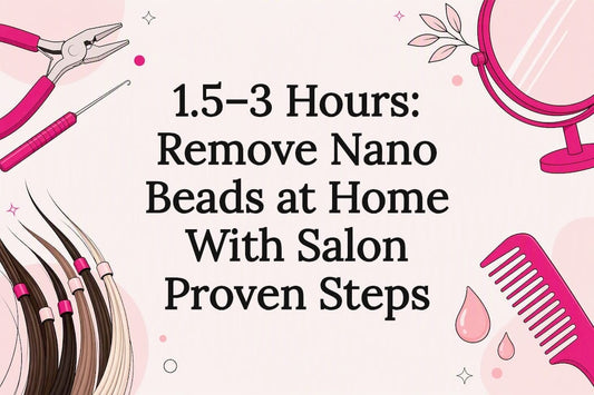 Decorative nano bead removal title card