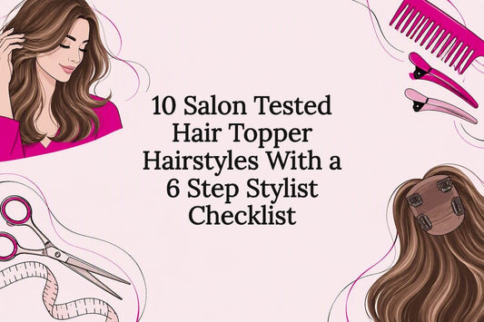Decorative hair topper hairstyle title card
