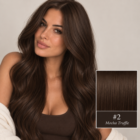 Top-Lock V Part Topper Russian Human Hair