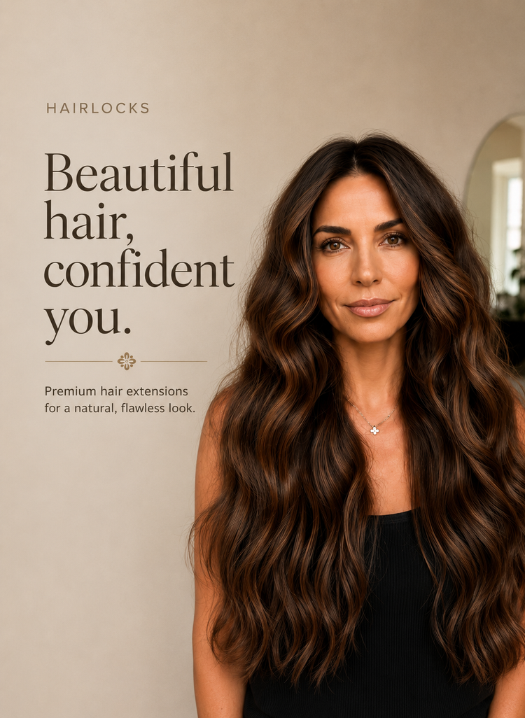 Full voluminous hair extensions with invisible blend
