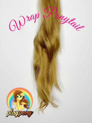 Ponytail Extensions | 30" Length | 100 grams | Light Strawberry Blonde | Full Textured | Wraparound Pony