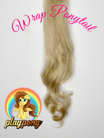 Ponytail Extensions | 30" Length | 100 grams | Honey Blonde | Full Textured | Wraparound Pony